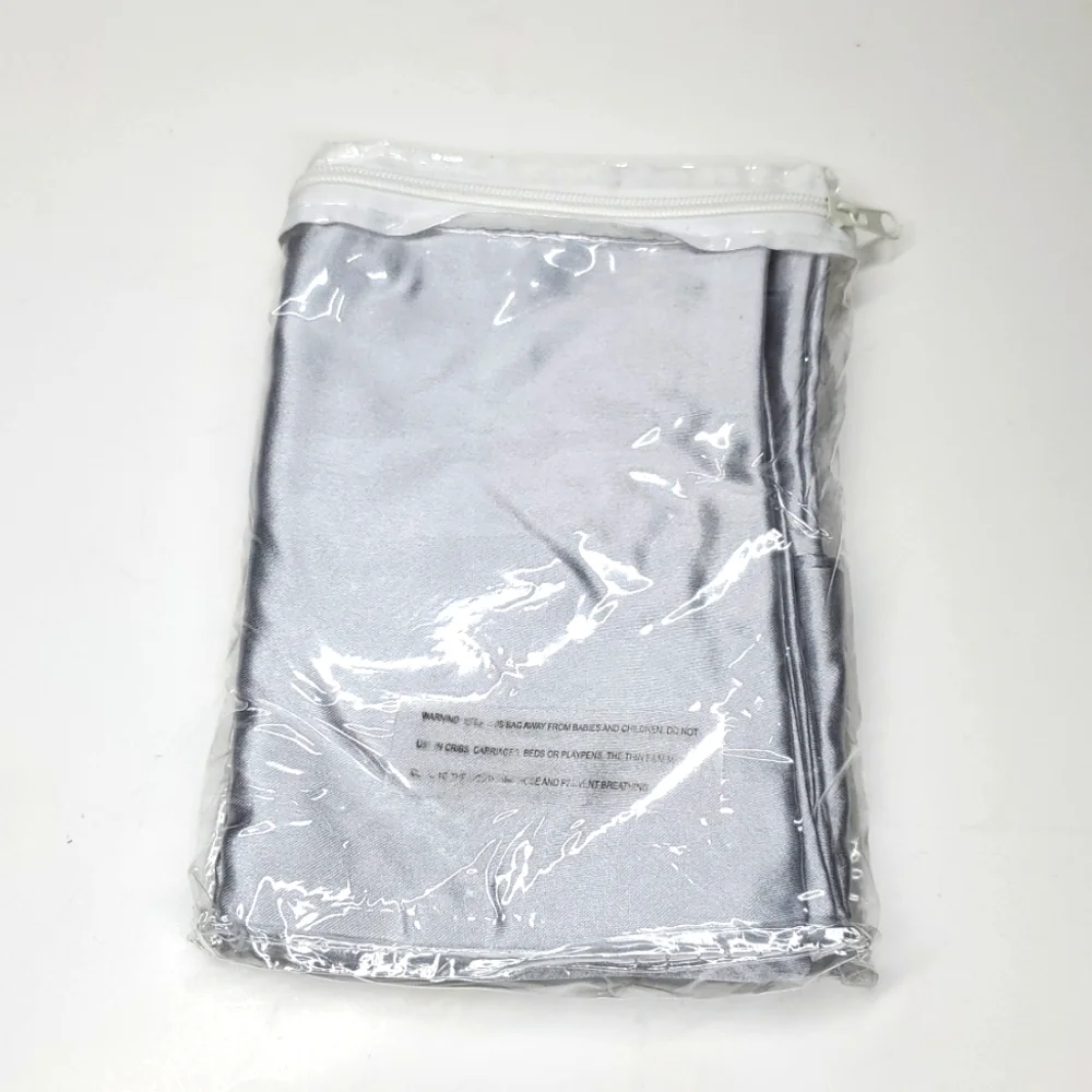 Cozelle Gray Diamond Embossed Satin Pillowcase Pair